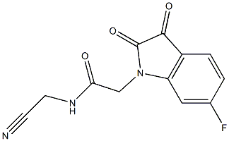 N-(cyanomethyl)-2-(6-fluoro-2,3-dioxo-2,3-dihydro-1H-indol-1-yl)acetamide Struktur