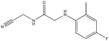 N-(cyanomethyl)-2-[(4-fluoro-2-methylphenyl)amino]acetamide Struktur