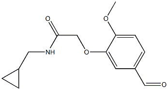 N-(cyclopropylmethyl)-2-(5-formyl-2-methoxyphenoxy)acetamide Struktur