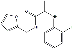 N-(furan-2-ylmethyl)-2-[(2-iodophenyl)amino]propanamide Struktur