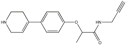 N-(prop-2-yn-1-yl)-2-[4-(1,2,3,6-tetrahydropyridin-4-yl)phenoxy]propanamide Struktur