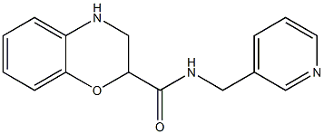 N-(pyridin-3-ylmethyl)-3,4-dihydro-2H-1,4-benzoxazine-2-carboxamide Struktur