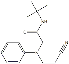 N-(tert-butyl)-2-[(2-cyanoethyl)(phenyl)amino]acetamide Struktur