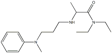 N,N-diethyl-2-({3-[methyl(phenyl)amino]propyl}amino)propanamide Struktur