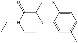 N,N-diethyl-2-[(2-fluoro-5-methylphenyl)amino]propanamide Struktur