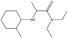 N,N-diethyl-2-[(2-methylcyclohexyl)amino]propanamide Struktur