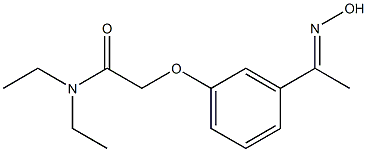 N,N-diethyl-2-{3-[(1E)-N-hydroxyethanimidoyl]phenoxy}acetamide Struktur