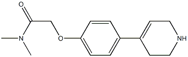 N,N-dimethyl-2-[4-(1,2,3,6-tetrahydropyridin-4-yl)phenoxy]acetamide Struktur