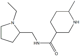 N-[(1-ethylpyrrolidin-2-yl)methyl]-6-methylpiperidine-3-carboxamide Struktur