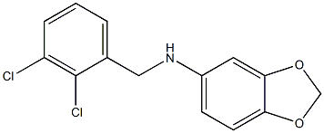 N-[(2,3-dichlorophenyl)methyl]-2H-1,3-benzodioxol-5-amine Struktur