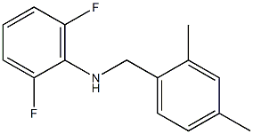 N-[(2,4-dimethylphenyl)methyl]-2,6-difluoroaniline Struktur