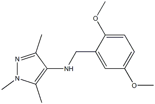 N-[(2,5-dimethoxyphenyl)methyl]-1,3,5-trimethyl-1H-pyrazol-4-amine Struktur