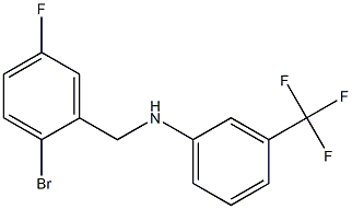 N-[(2-bromo-5-fluorophenyl)methyl]-3-(trifluoromethyl)aniline Struktur