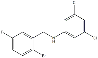 N-[(2-bromo-5-fluorophenyl)methyl]-3,5-dichloroaniline Struktur