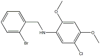 N-[(2-bromophenyl)methyl]-5-chloro-2,4-dimethoxyaniline Struktur