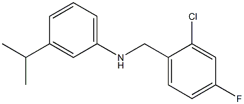 N-[(2-chloro-4-fluorophenyl)methyl]-3-(propan-2-yl)aniline Struktur