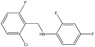 N-[(2-chloro-6-fluorophenyl)methyl]-2,4-difluoroaniline Struktur