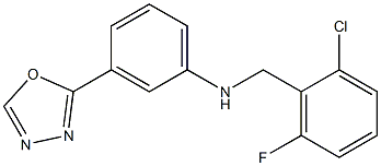 N-[(2-chloro-6-fluorophenyl)methyl]-3-(1,3,4-oxadiazol-2-yl)aniline Struktur