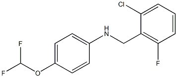 N-[(2-chloro-6-fluorophenyl)methyl]-4-(difluoromethoxy)aniline Struktur