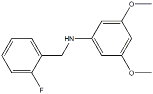 N-[(2-fluorophenyl)methyl]-3,5-dimethoxyaniline Struktur