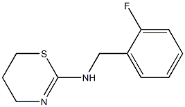 N-[(2-fluorophenyl)methyl]-5,6-dihydro-4H-1,3-thiazin-2-amine Struktur