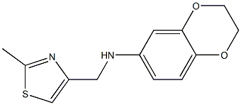 N-[(2-methyl-1,3-thiazol-4-yl)methyl]-2,3-dihydro-1,4-benzodioxin-6-amine Struktur