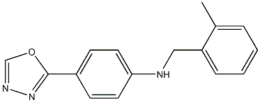 N-[(2-methylphenyl)methyl]-4-(1,3,4-oxadiazol-2-yl)aniline Struktur