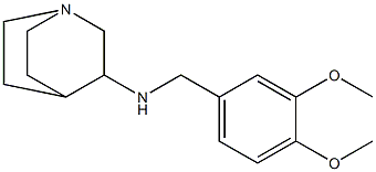 N-[(3,4-dimethoxyphenyl)methyl]-1-azabicyclo[2.2.2]octan-3-amine Struktur