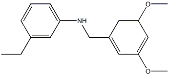 N-[(3,5-dimethoxyphenyl)methyl]-3-ethylaniline Struktur