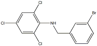 N-[(3-bromophenyl)methyl]-2,4,6-trichloroaniline Struktur