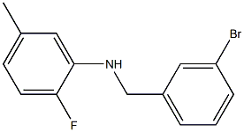 N-[(3-bromophenyl)methyl]-2-fluoro-5-methylaniline Struktur