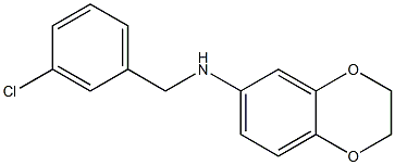 N-[(3-chlorophenyl)methyl]-2,3-dihydro-1,4-benzodioxin-6-amine Struktur