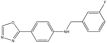 N-[(3-fluorophenyl)methyl]-4-(1,3,4-oxadiazol-2-yl)aniline Struktur