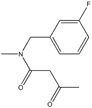 N-[(3-fluorophenyl)methyl]-N-methyl-3-oxobutanamide Struktur