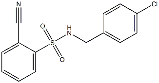 N-[(4-chlorophenyl)methyl]-2-cyanobenzene-1-sulfonamide Struktur