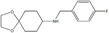 N-[(4-fluorophenyl)methyl]-1,4-dioxaspiro[4.5]decan-8-amine Struktur