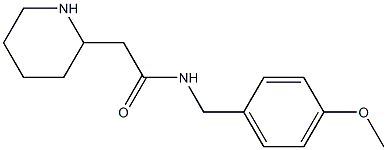 N-[(4-methoxyphenyl)methyl]-2-(piperidin-2-yl)acetamide Struktur