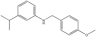 N-[(4-methoxyphenyl)methyl]-3-(propan-2-yl)aniline Struktur