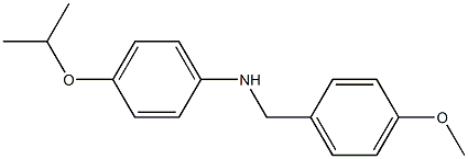 N-[(4-methoxyphenyl)methyl]-4-(propan-2-yloxy)aniline Struktur