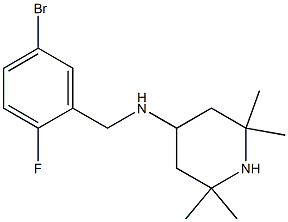 N-[(5-bromo-2-fluorophenyl)methyl]-2,2,6,6-tetramethylpiperidin-4-amine Struktur