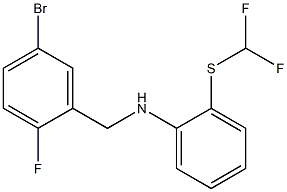 N-[(5-bromo-2-fluorophenyl)methyl]-2-[(difluoromethyl)sulfanyl]aniline Struktur