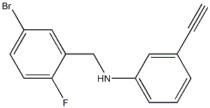 N-[(5-bromo-2-fluorophenyl)methyl]-3-ethynylaniline Struktur