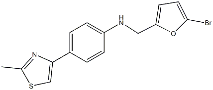 N-[(5-bromofuran-2-yl)methyl]-4-(2-methyl-1,3-thiazol-4-yl)aniline Struktur