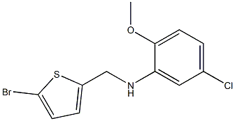 N-[(5-bromothiophen-2-yl)methyl]-5-chloro-2-methoxyaniline Struktur