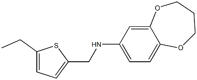 N-[(5-ethylthiophen-2-yl)methyl]-3,4-dihydro-2H-1,5-benzodioxepin-7-amine Struktur