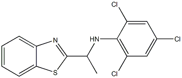 N-[1-(1,3-benzothiazol-2-yl)ethyl]-2,4,6-trichloroaniline Struktur