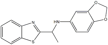 N-[1-(1,3-benzothiazol-2-yl)ethyl]-2H-1,3-benzodioxol-5-amine Struktur