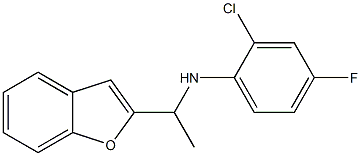 N-[1-(1-benzofuran-2-yl)ethyl]-2-chloro-4-fluoroaniline Struktur