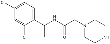 N-[1-(2,4-dichlorophenyl)ethyl]-2-(piperazin-1-yl)acetamide Struktur