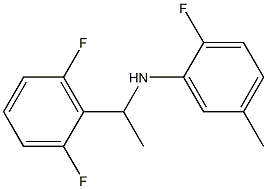 N-[1-(2,6-difluorophenyl)ethyl]-2-fluoro-5-methylaniline Struktur